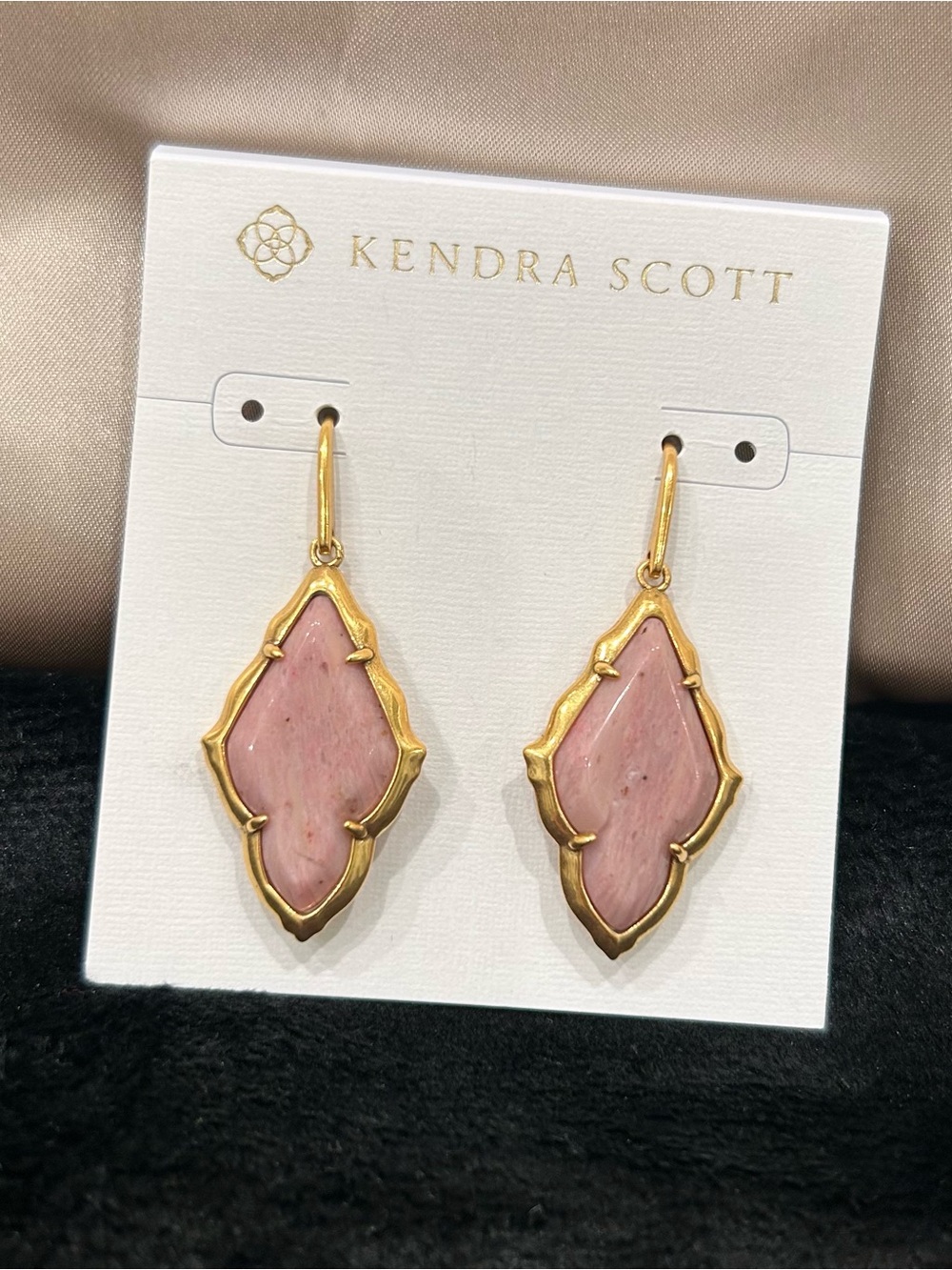 Kendra Scott Blush  Pink Quartz Vintage Gold-Tone